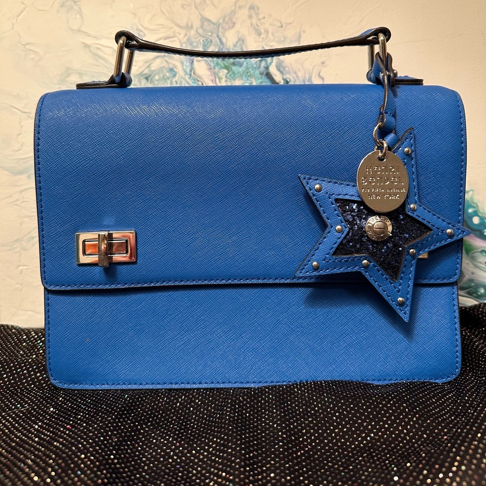 Henri Bendel RARE Blue SuperStar Bag w/ Star Charm
